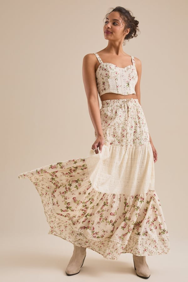Floral Midi Skirt