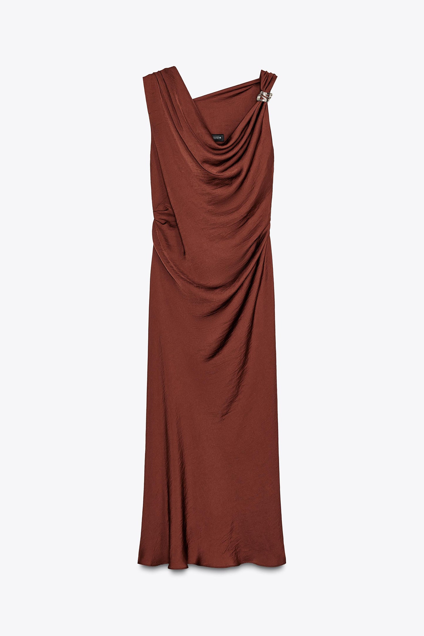 Gold Pleated Midi Dress