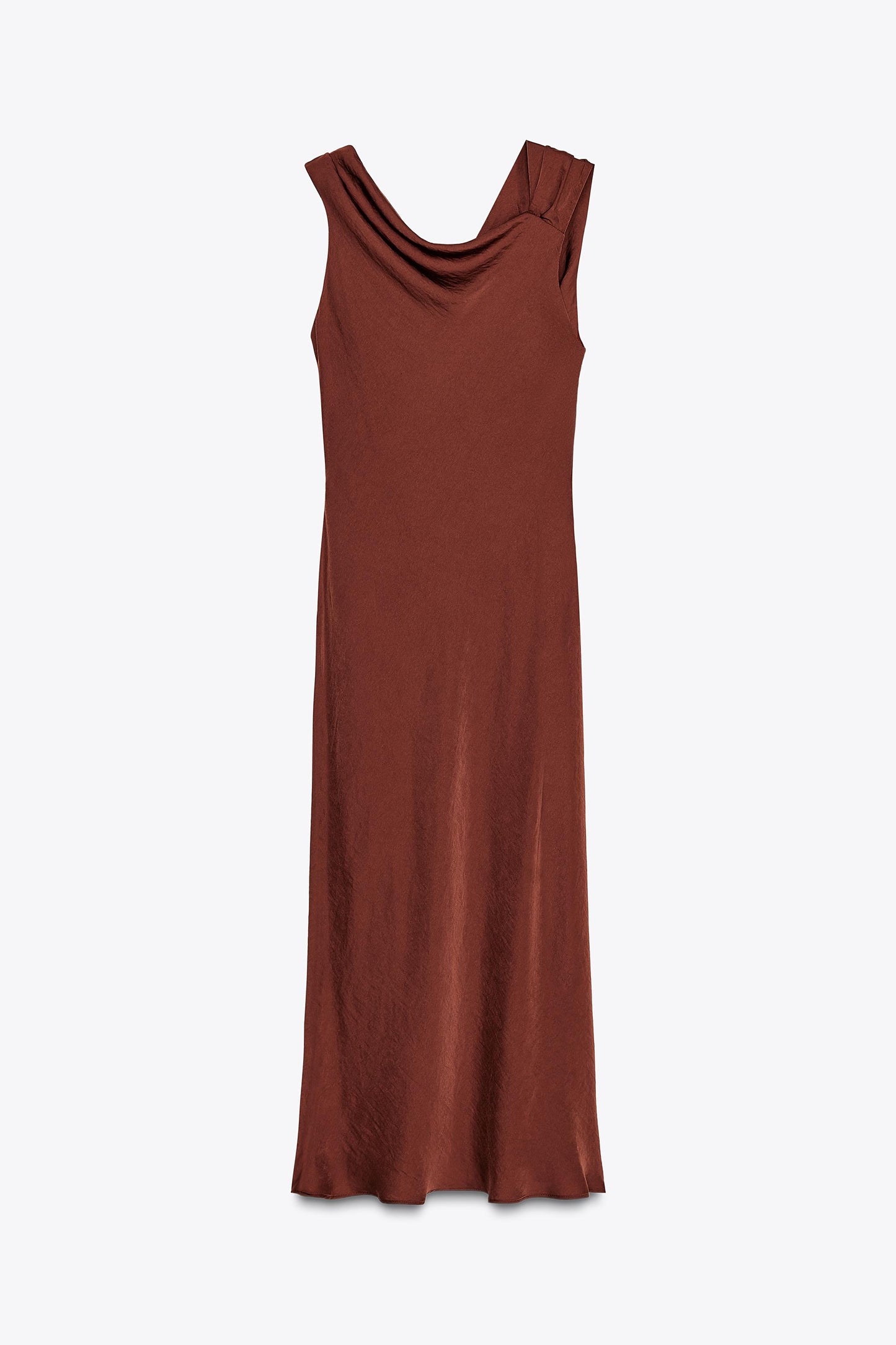 Gold Pleated Midi Dress