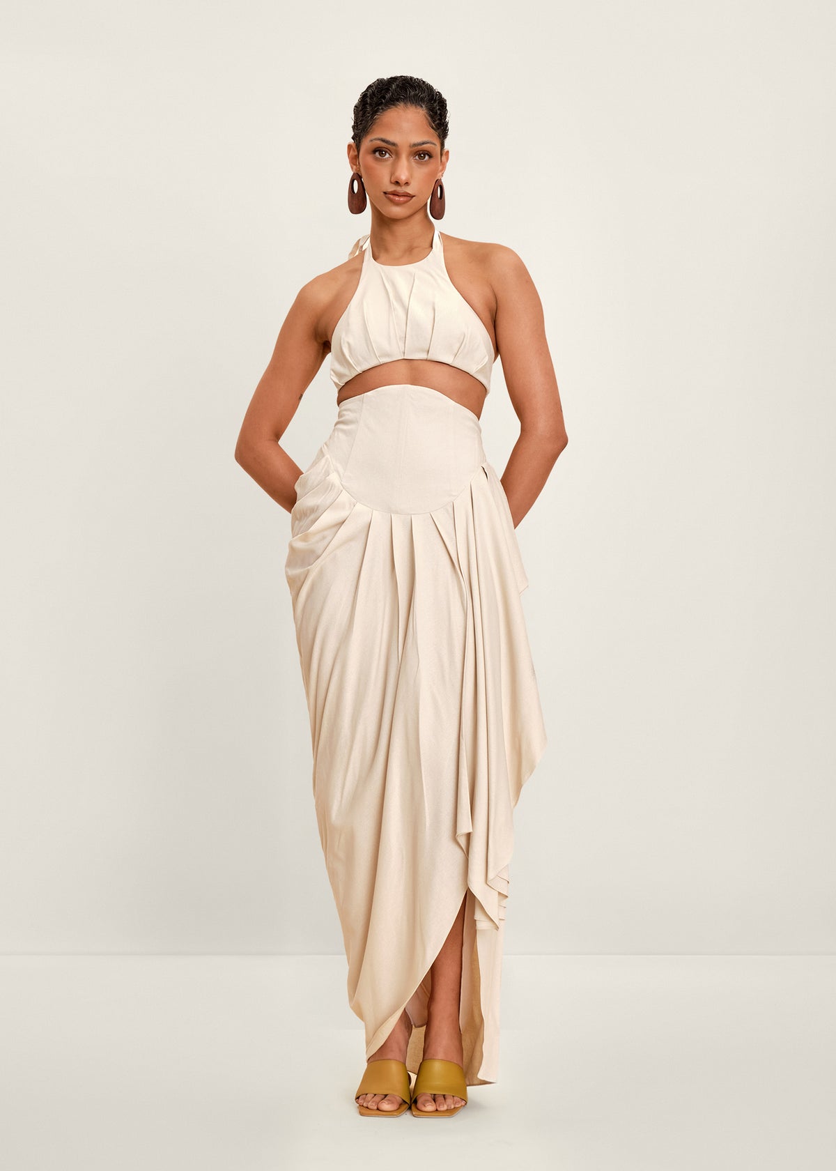 Elegant Pleated Skirt Set