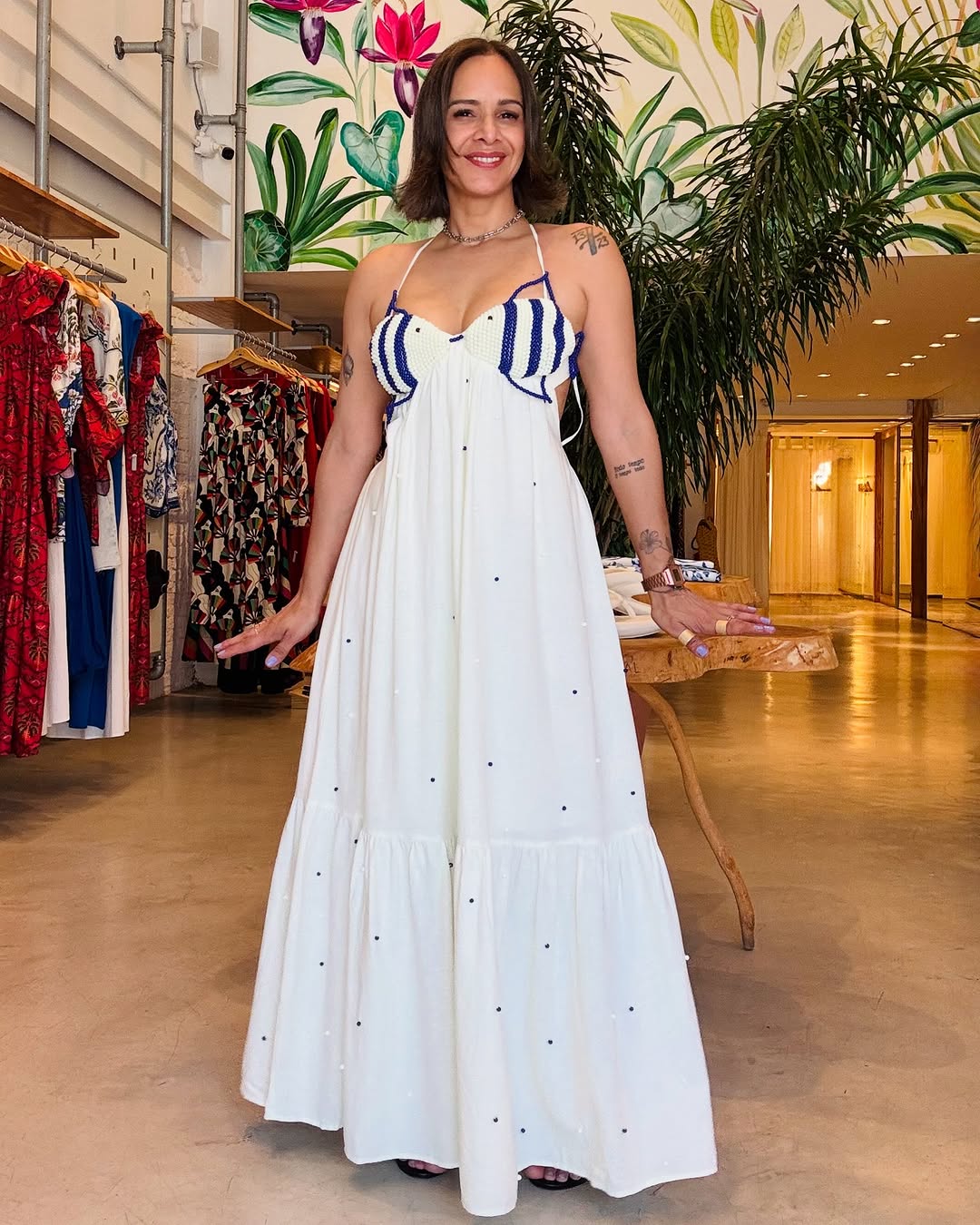 Fish Beaded Maxi Dress