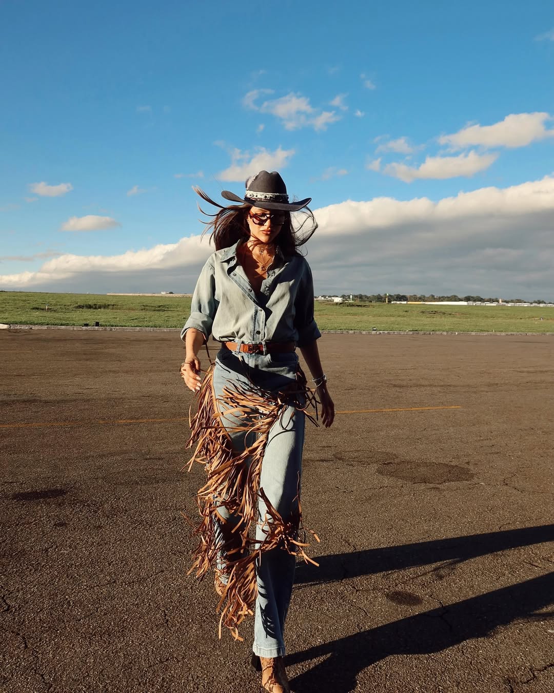 Western Fringe Jeans