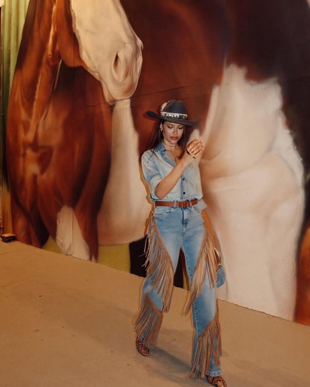 Western Fringe Jeans