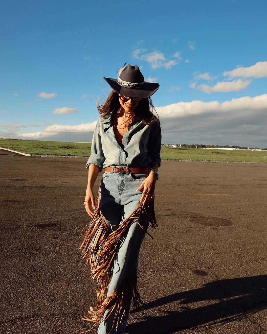 Western Fringe Jeans