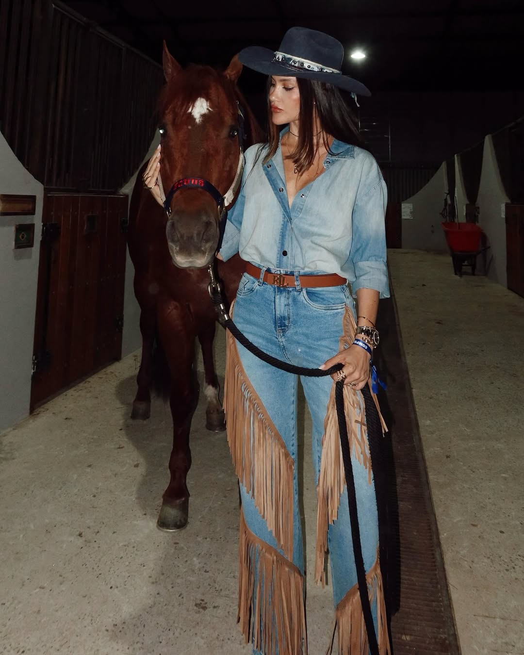 Western Fringe Jeans