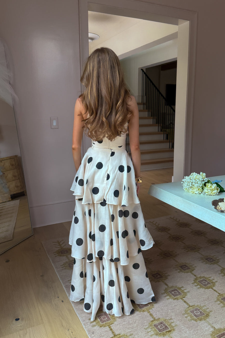 Polka Dot Cake Skirt Suit