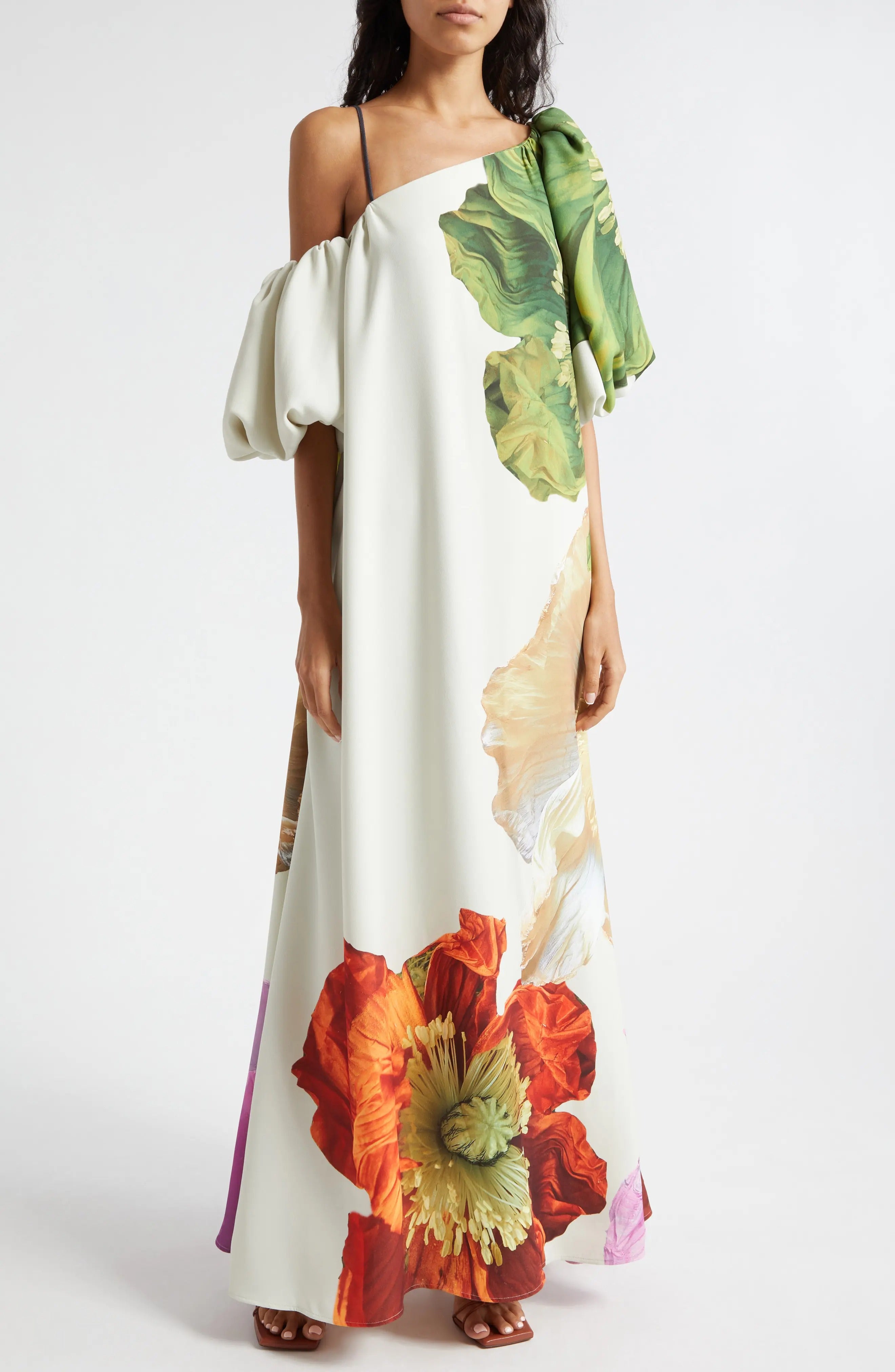 payton floral asymmetric neck maxi dress Payton Maxi Slip Dress