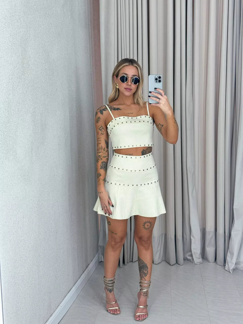 Vest Rivet Two Piece Set