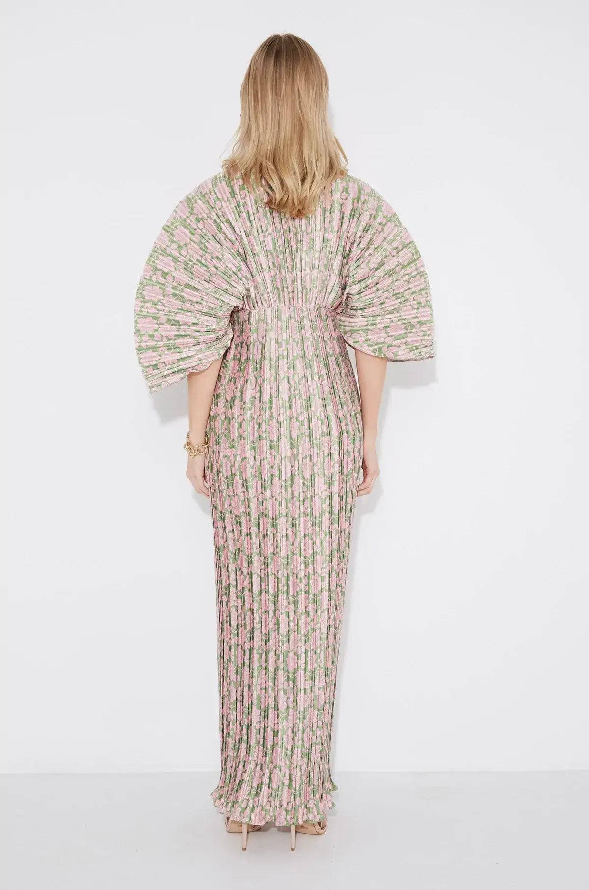 Batwing Sleeve Floral Maxi Dress