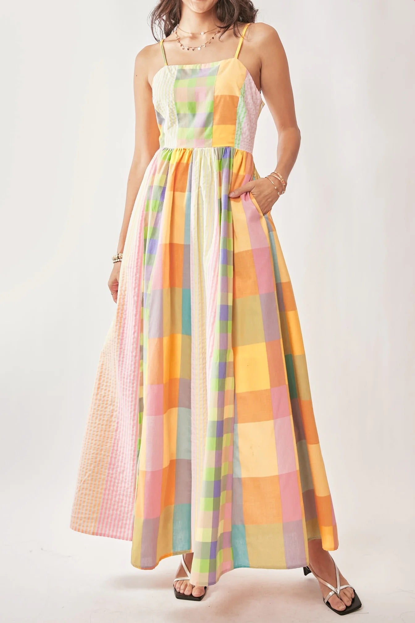 Gingham Maxi Dress