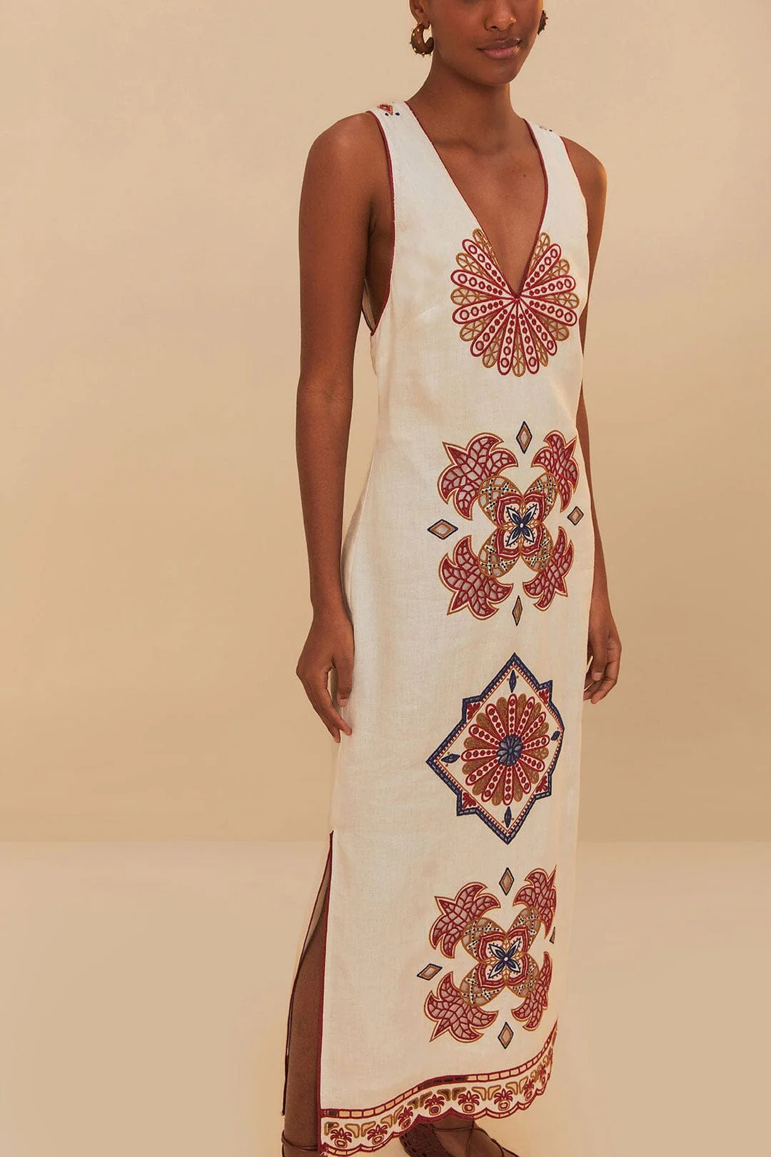 Premium Linen Midi Dress
