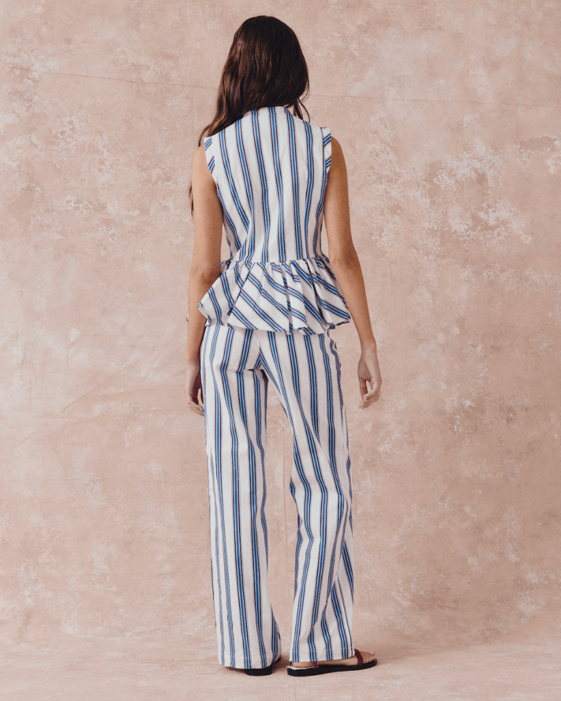 Striped Cheongsam Designer Suit