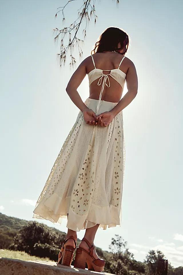 Lace Flared Maxi Dress