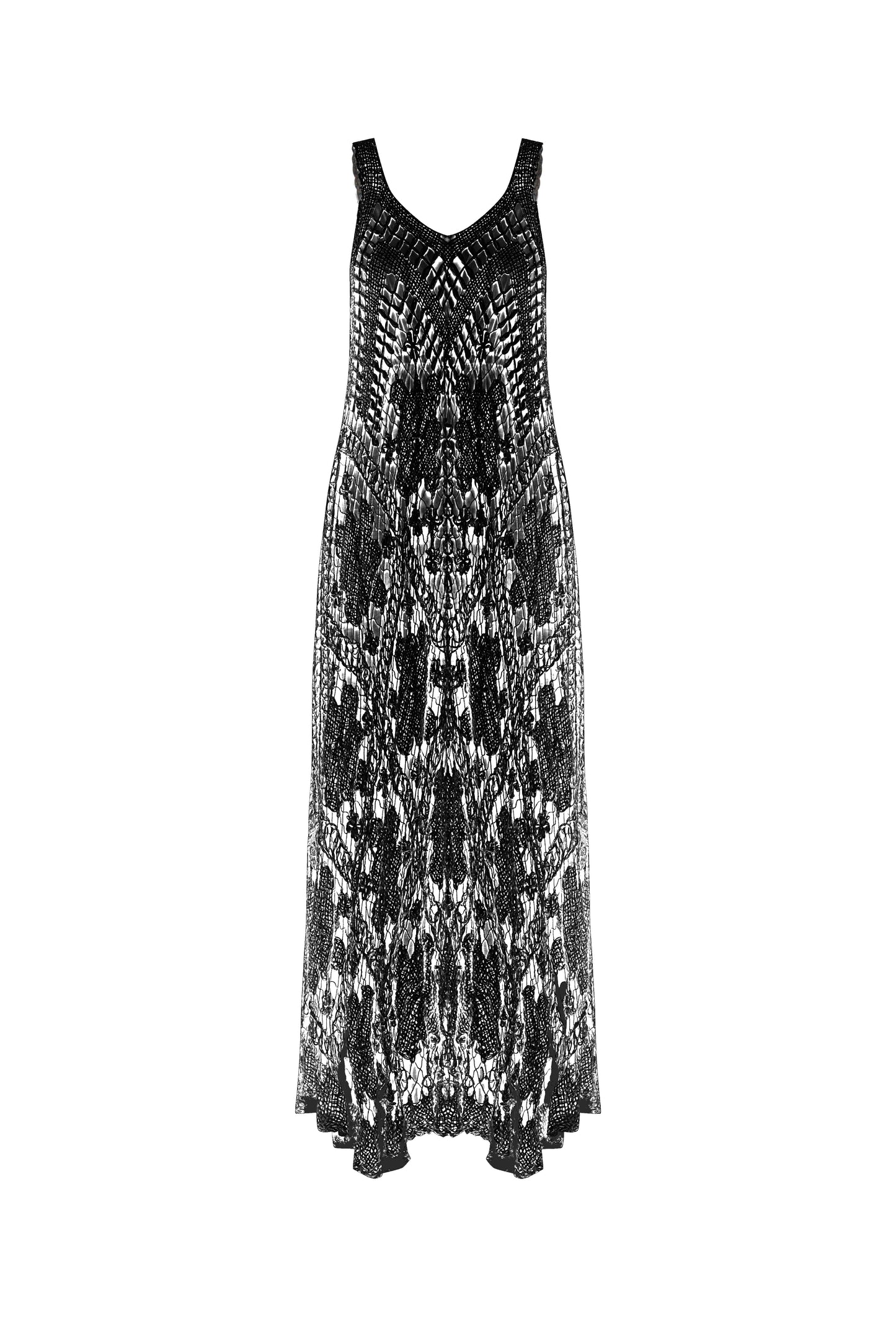 Black Filet Lace Dress
