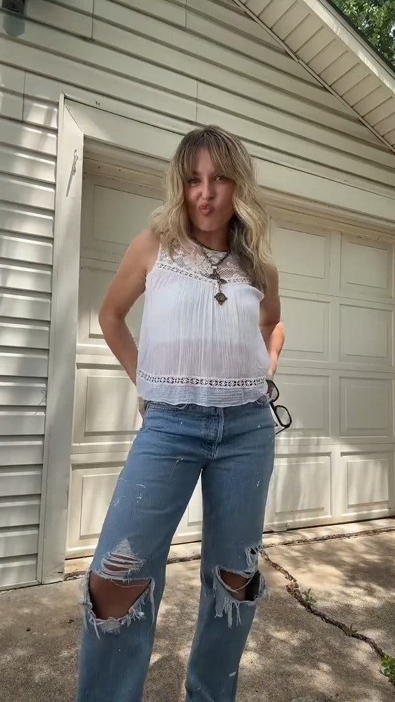 Hip Hop Ripped Swan Jeans