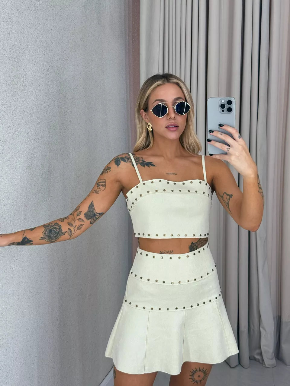 Vest Rivet Two Piece Set