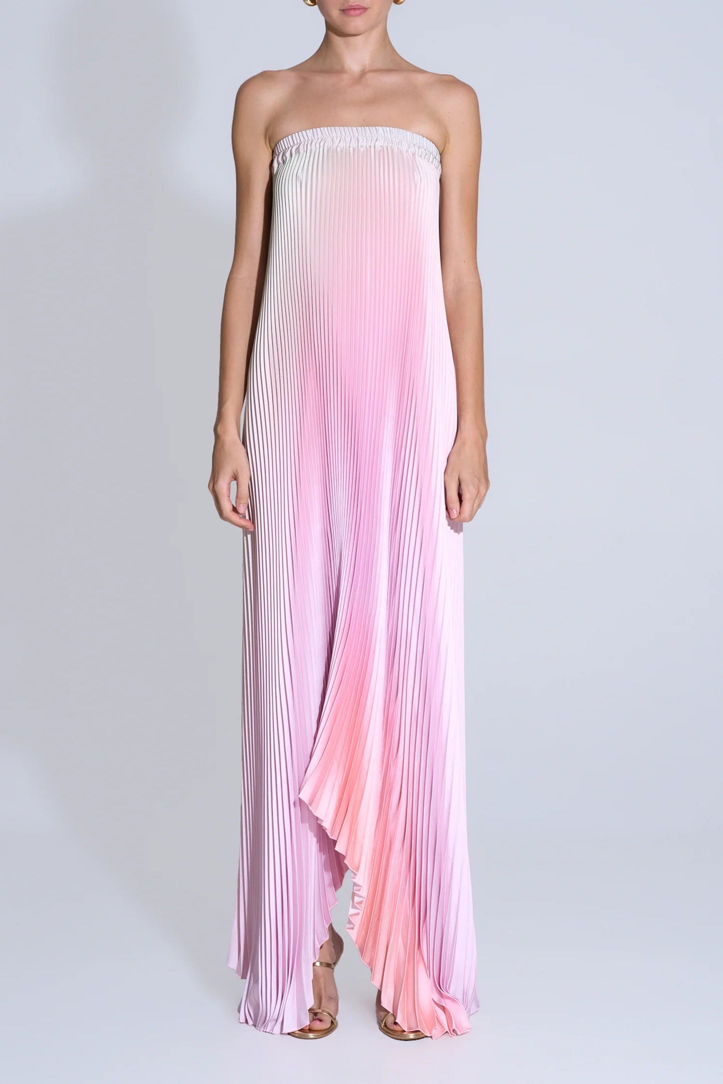 Strapless Gown - Watermelon Ombre