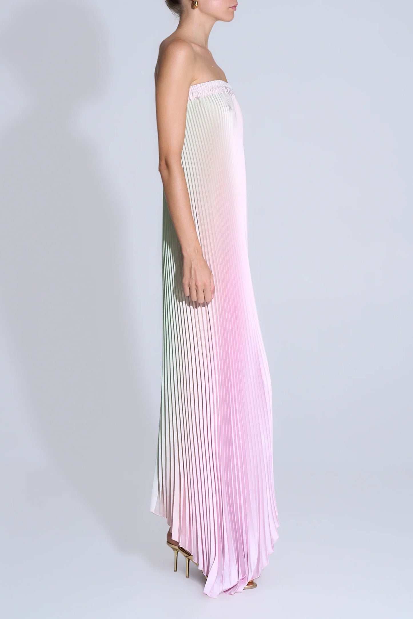 Strapless Gown - Watermelon Ombre