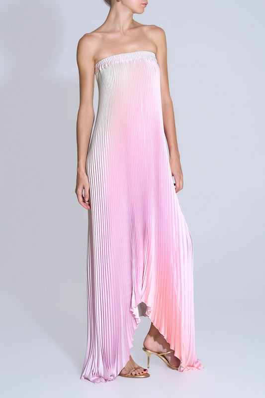 Strapless Gown - Watermelon Ombre