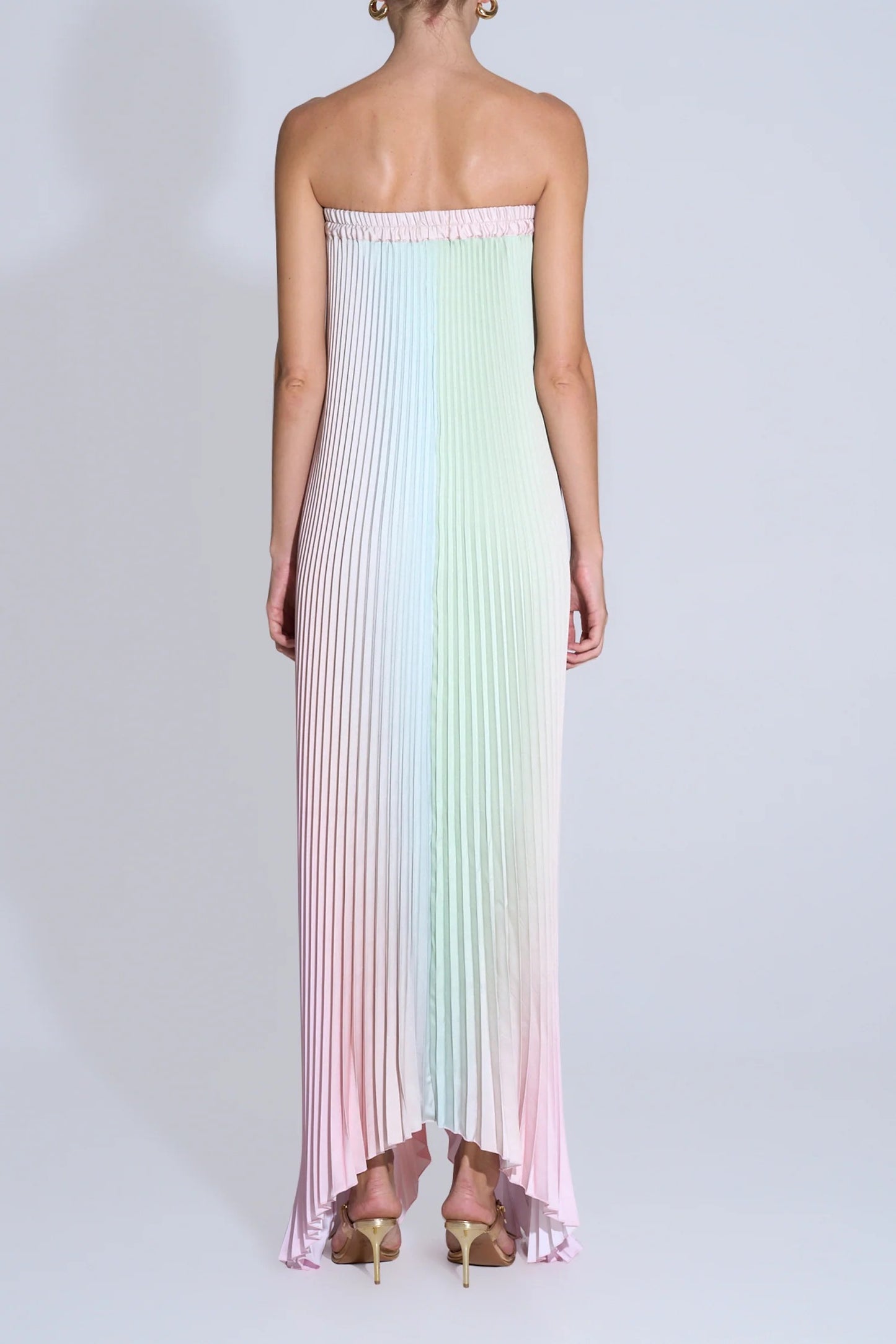Strapless Gown - Watermelon Ombre