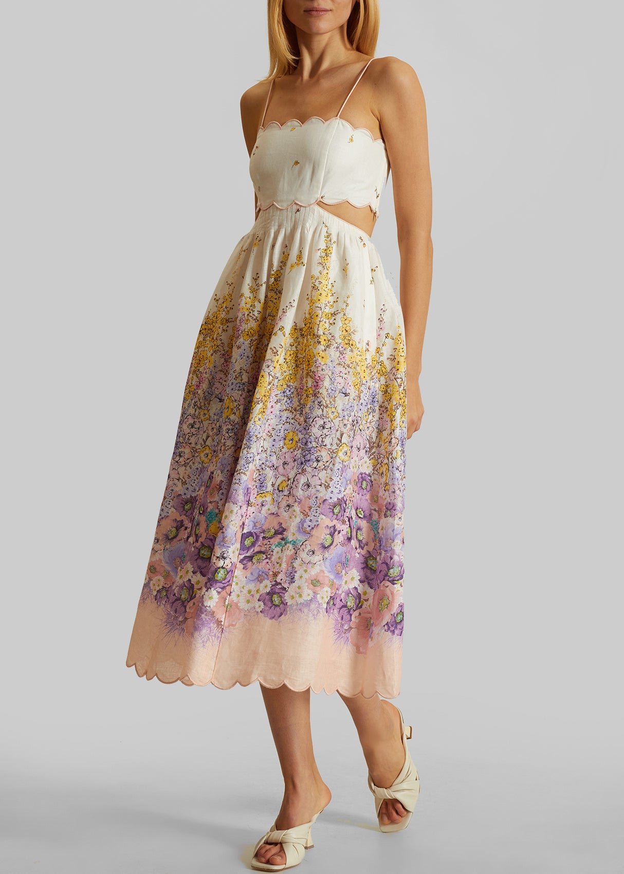 Scallop Midi Dress