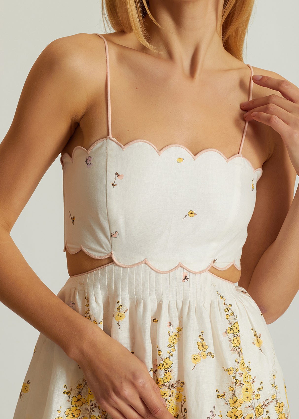 Scallop Midi Dress