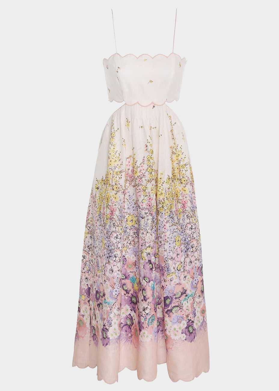 Scallop Midi Dress