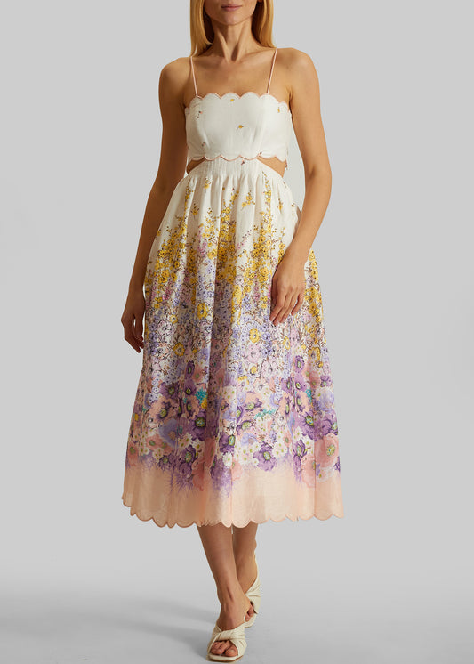 Scallop Midi Dress
