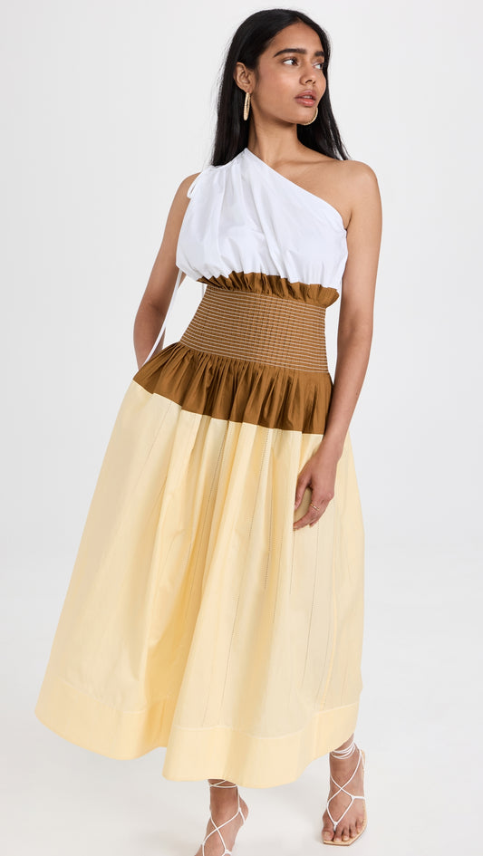 Colorblock Shoulder Dress