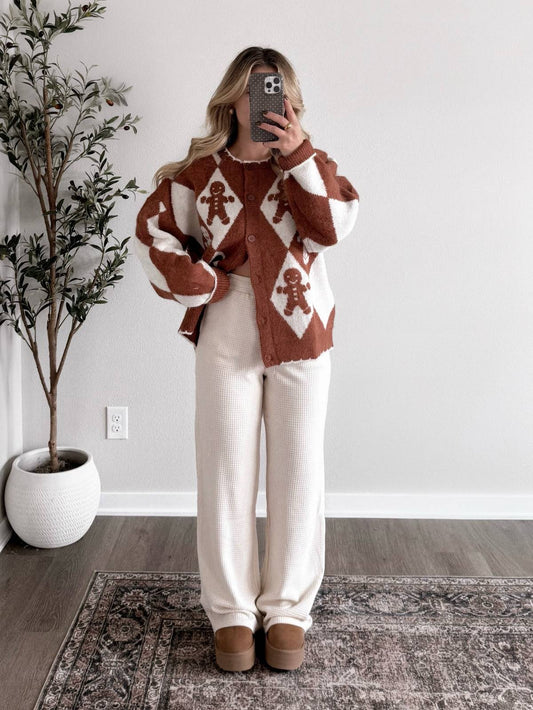 Gingerbread Cozy Knit Cardigan