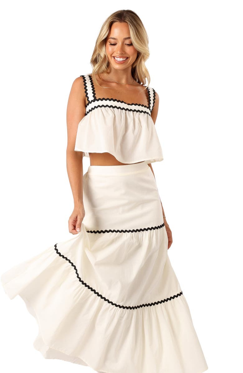 Cotton Crop Top & Maxi Skirt Set