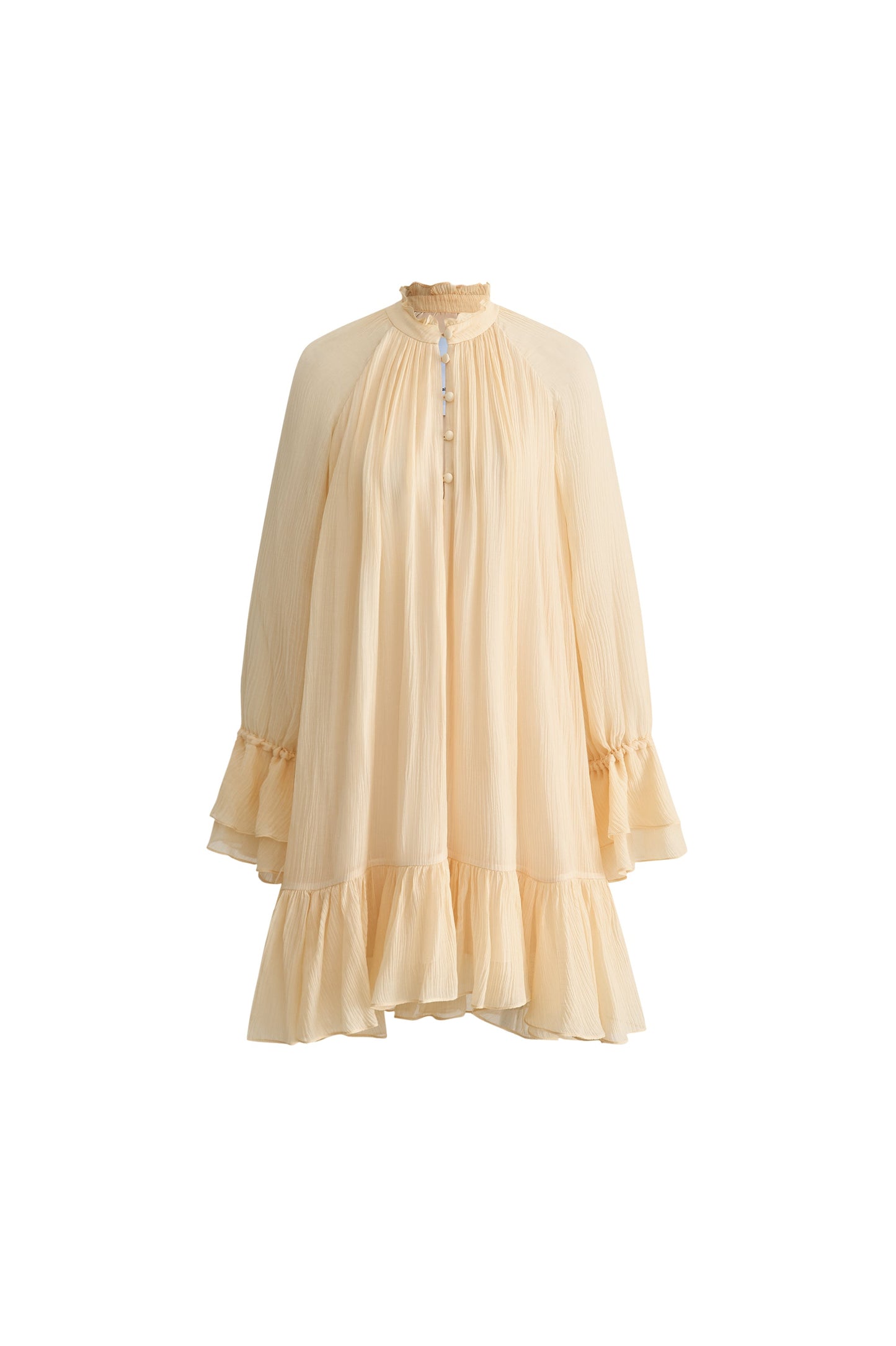 Ruffle Dress in  Crepe