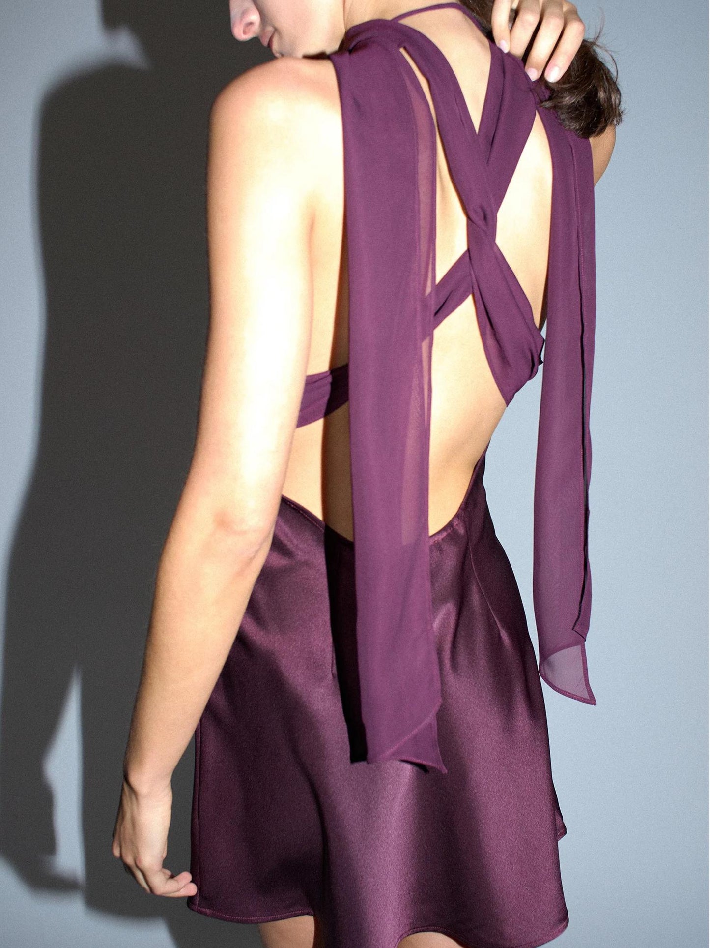 Alanah Mini Dress Plum