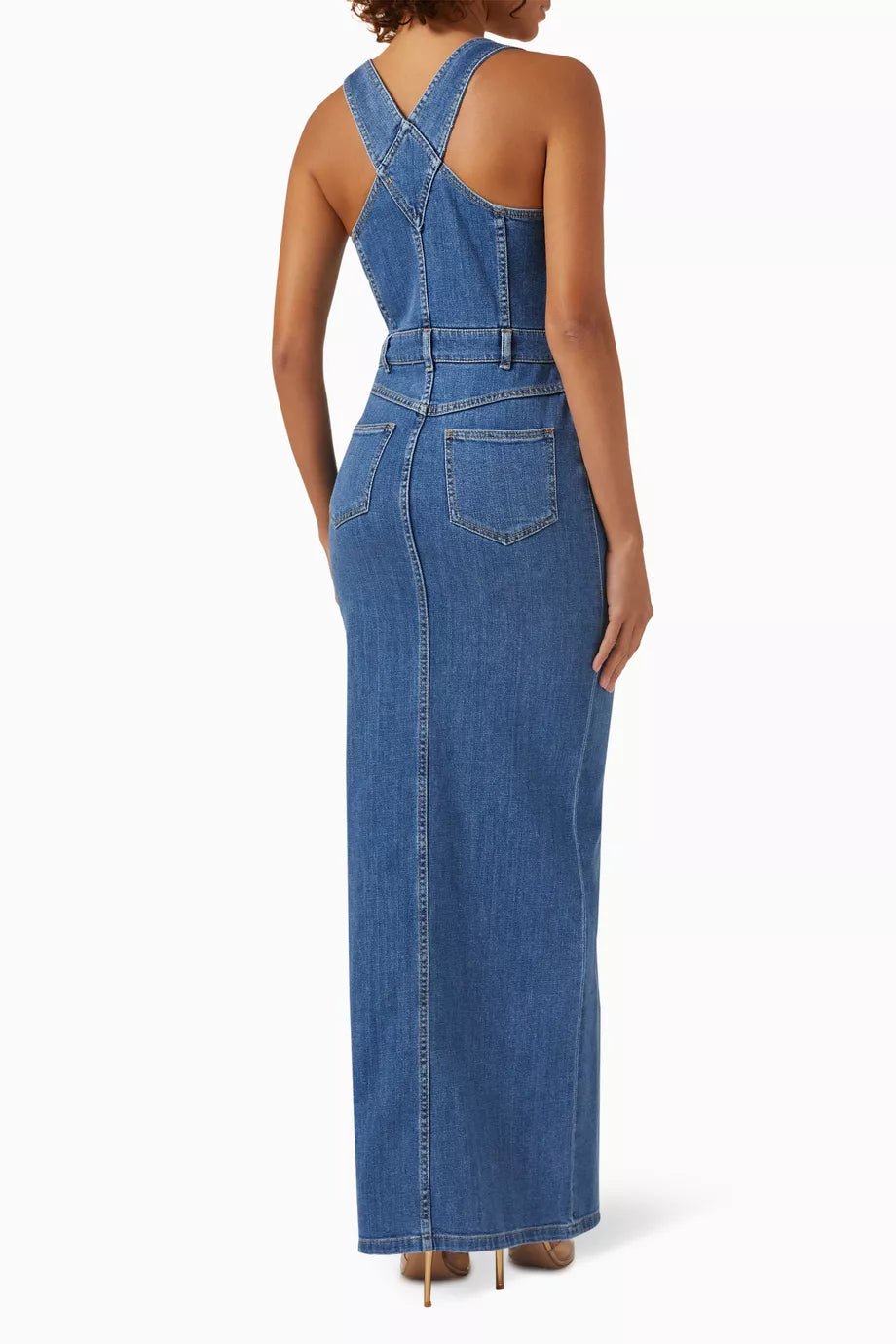 Teddy Buttons Dress in Denim