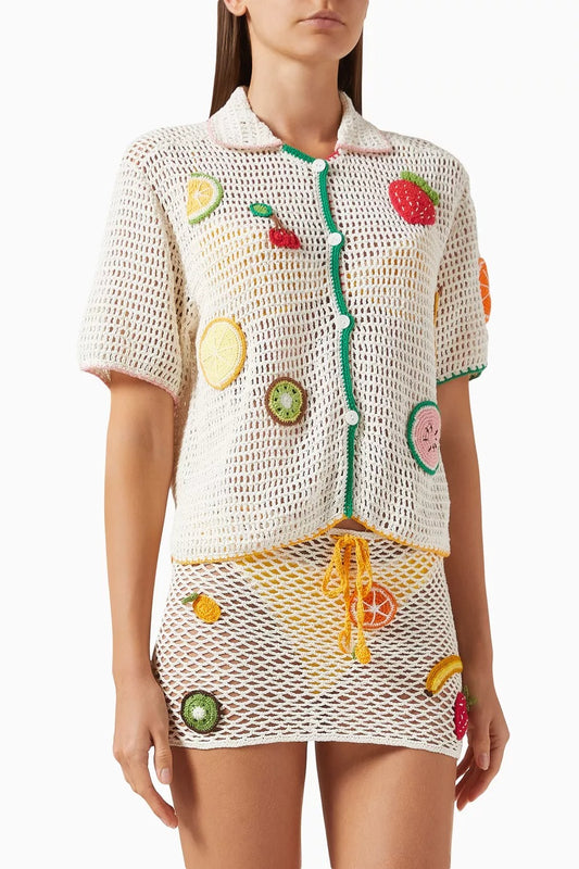 Crochet Fruit Shirt Set