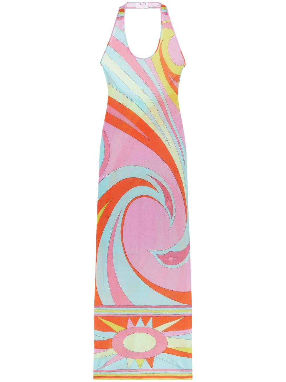 Print Long Dress Rose Pink