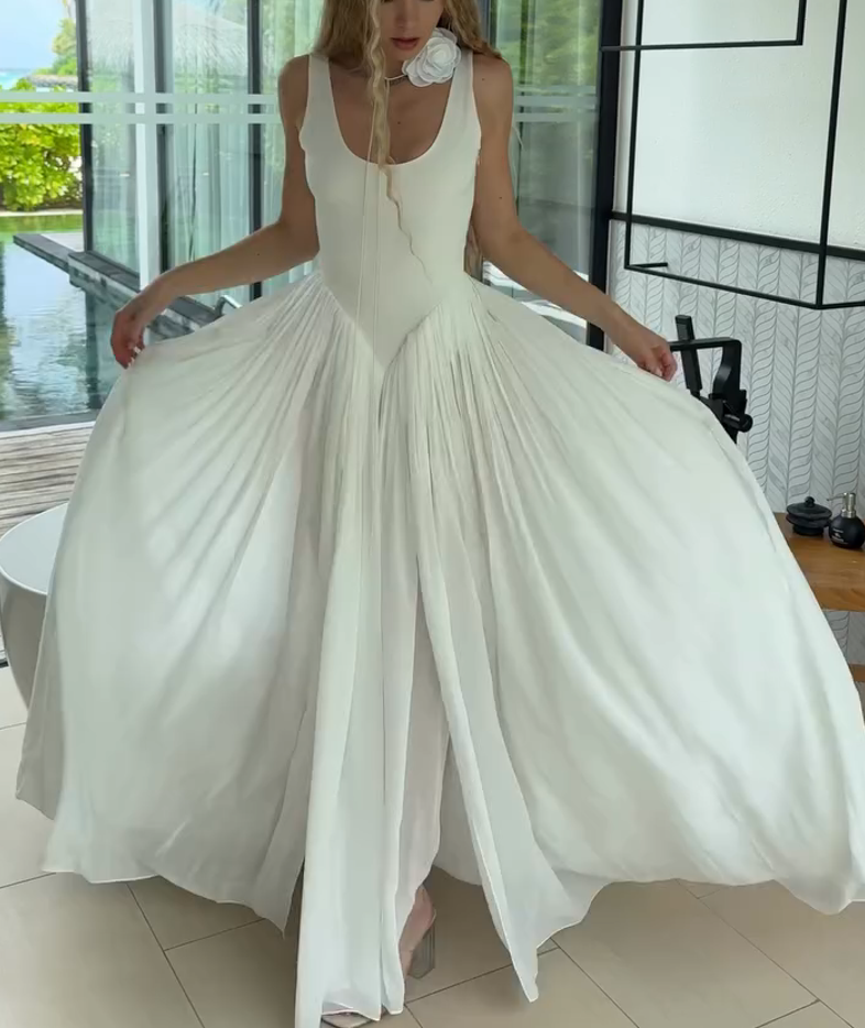 Graceful Slit Maxi Dress