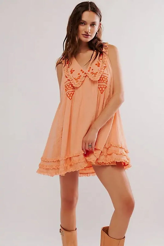Love Again Mini Dress - Sun Blush