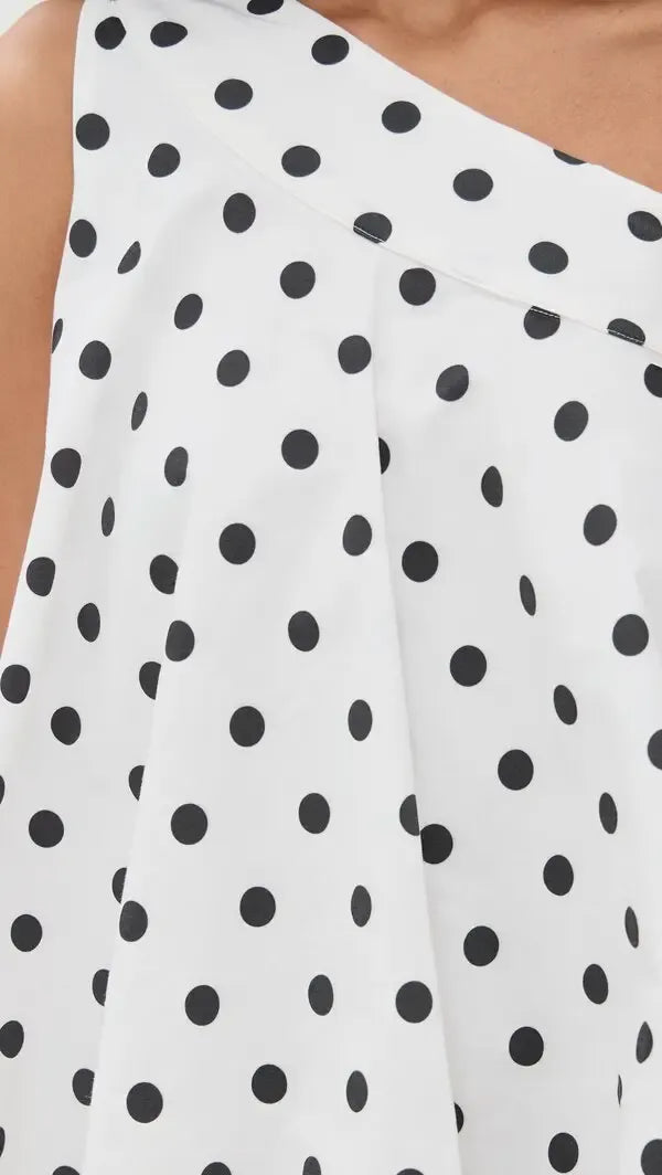 polka-dot bow mini dress