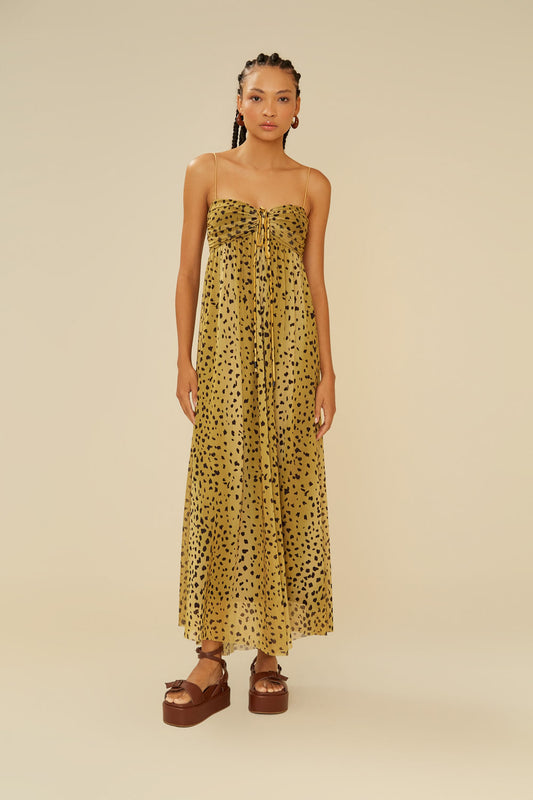 Leopard Print Knit Maxi Dress