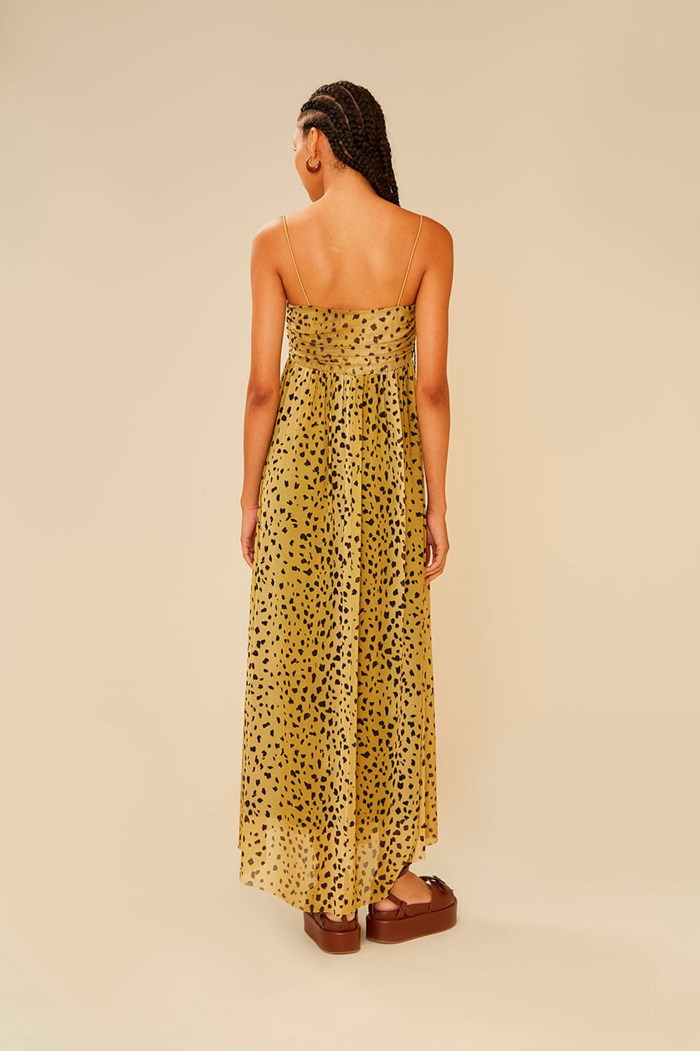 Leopard Print Knit Maxi Dress