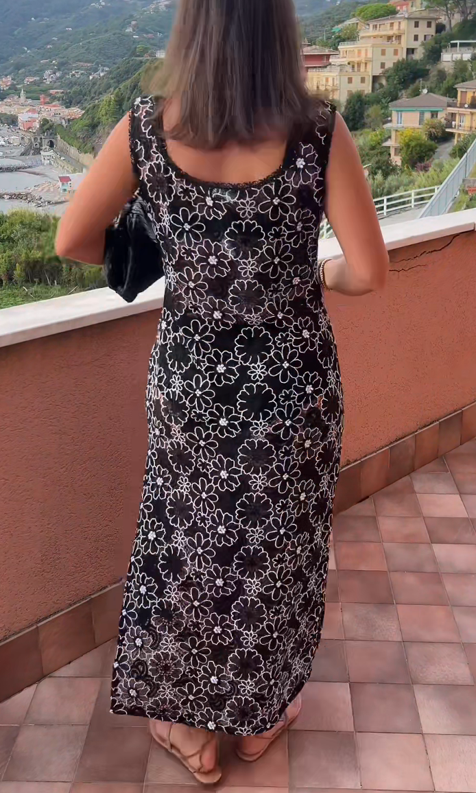 Floral Lace Sheer Maxi Dress