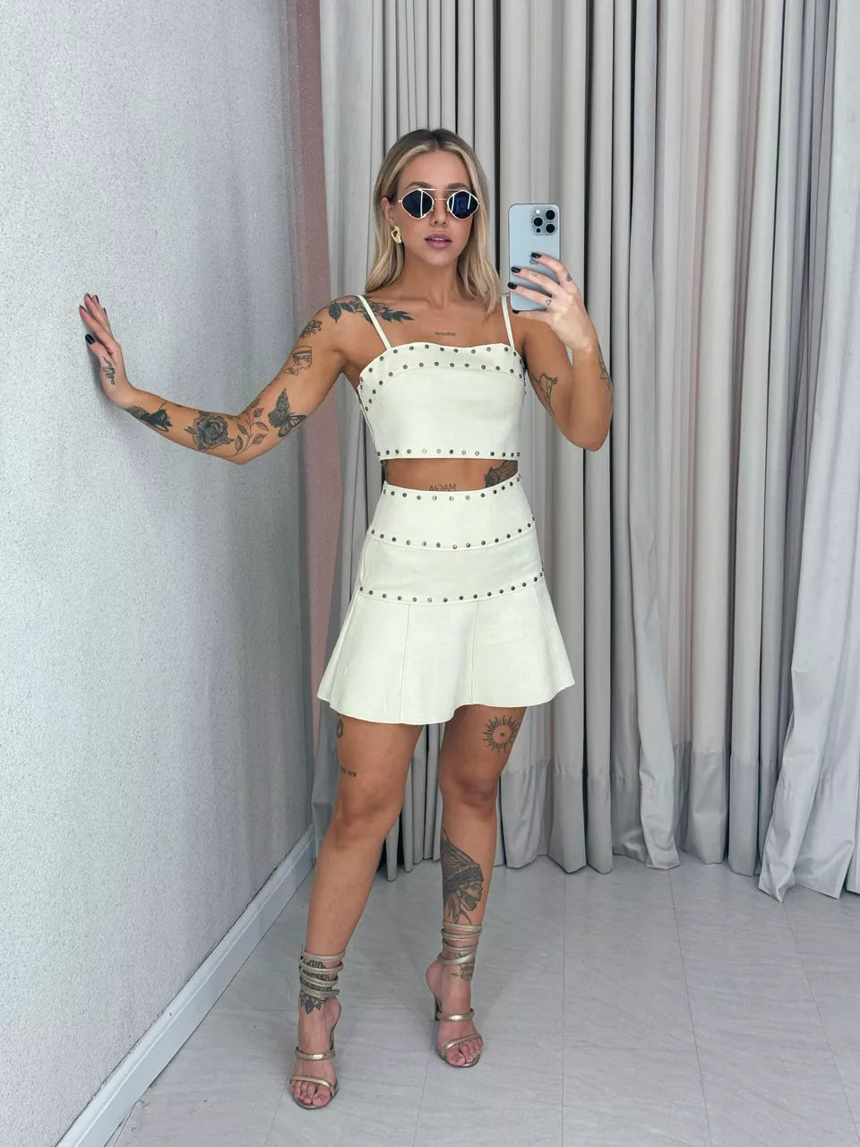 Vest Rivet Two Piece Set