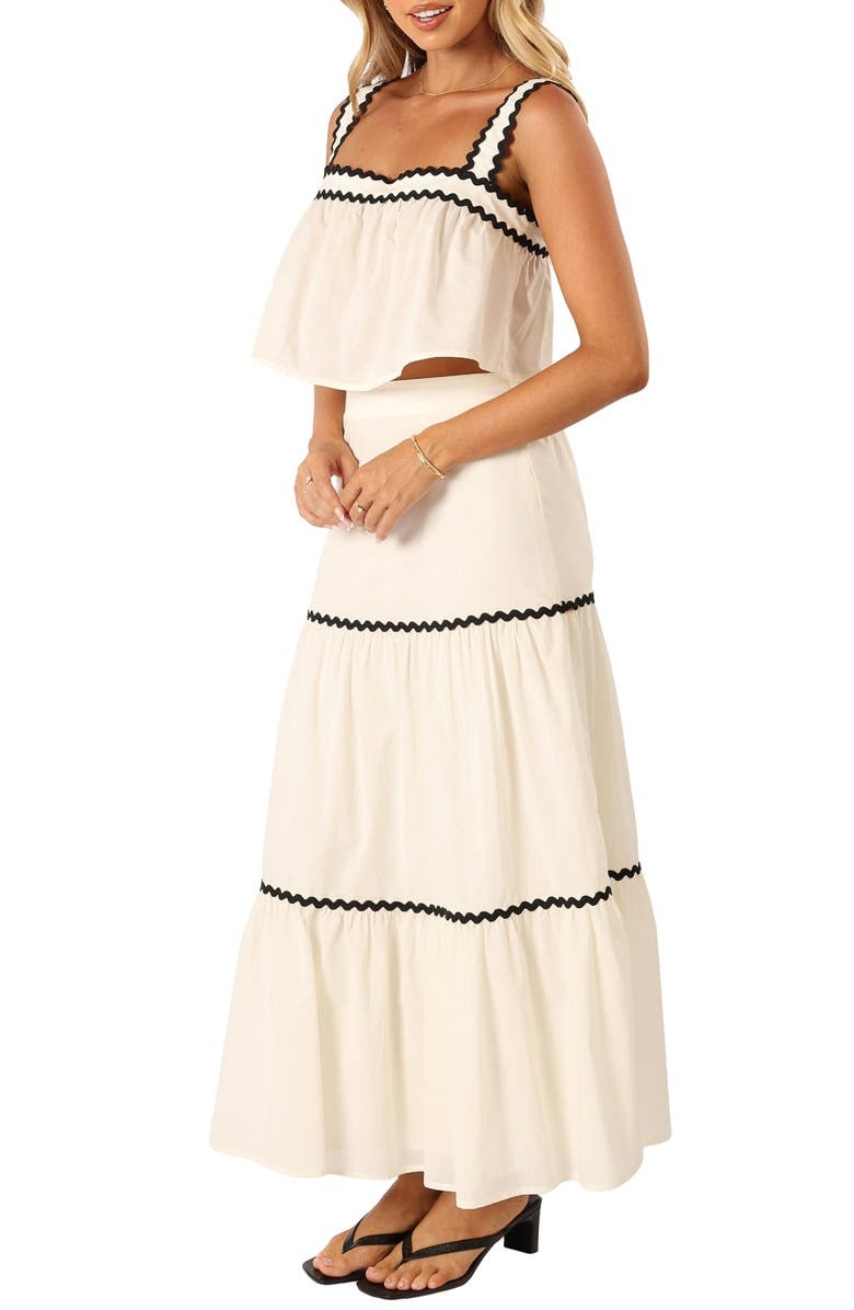 Cotton Crop Top & Maxi Skirt Set