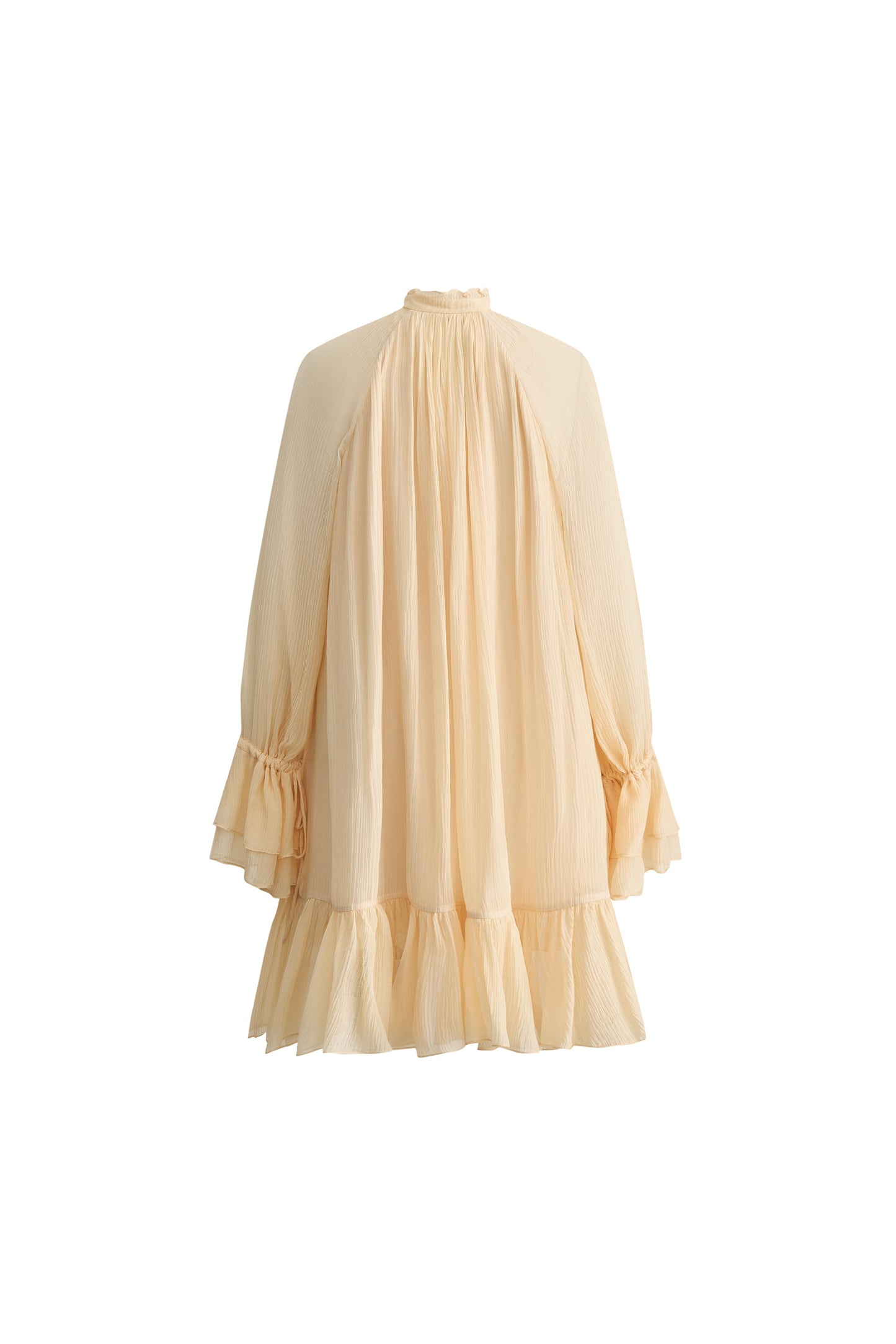 Ruffle Dress in  Crepe