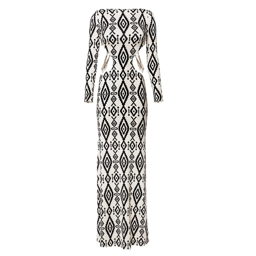 Dress With Ethnic Print