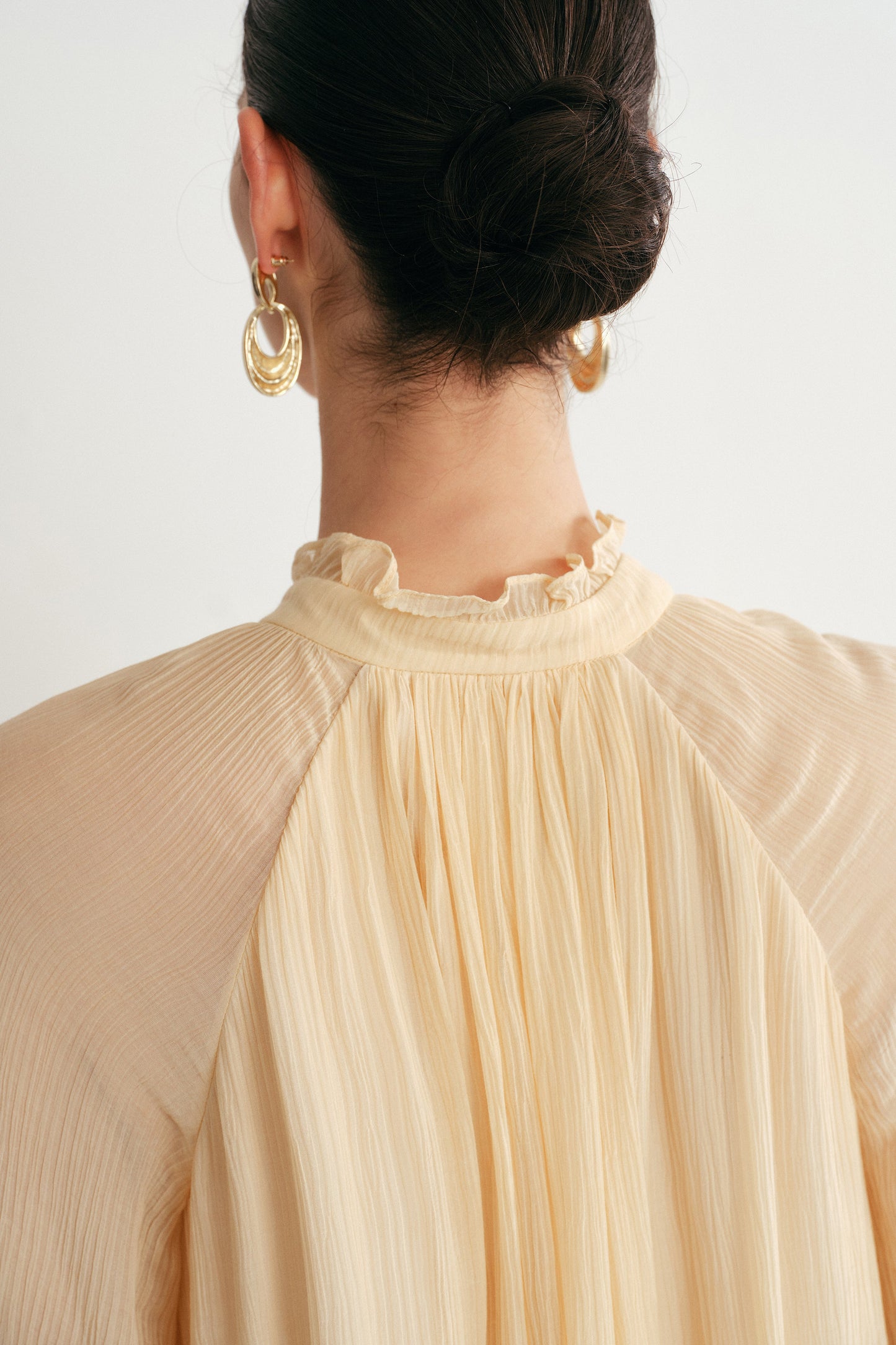 Ruffle Dress in  Crepe