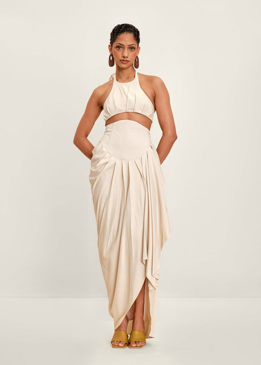 Elegant Pleated Skirt Set