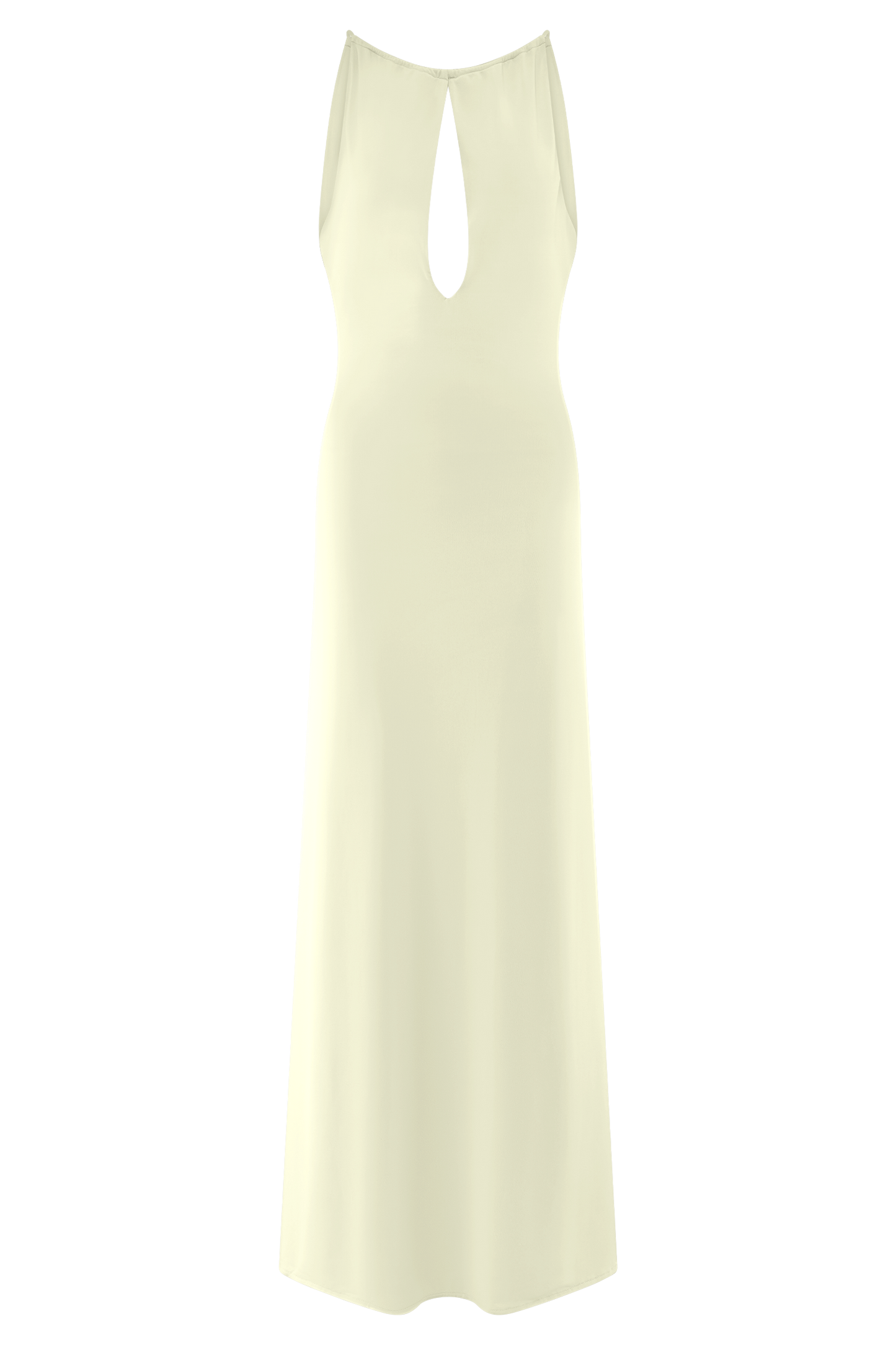 Slinky Maxi Dress With Pearls - Ivory