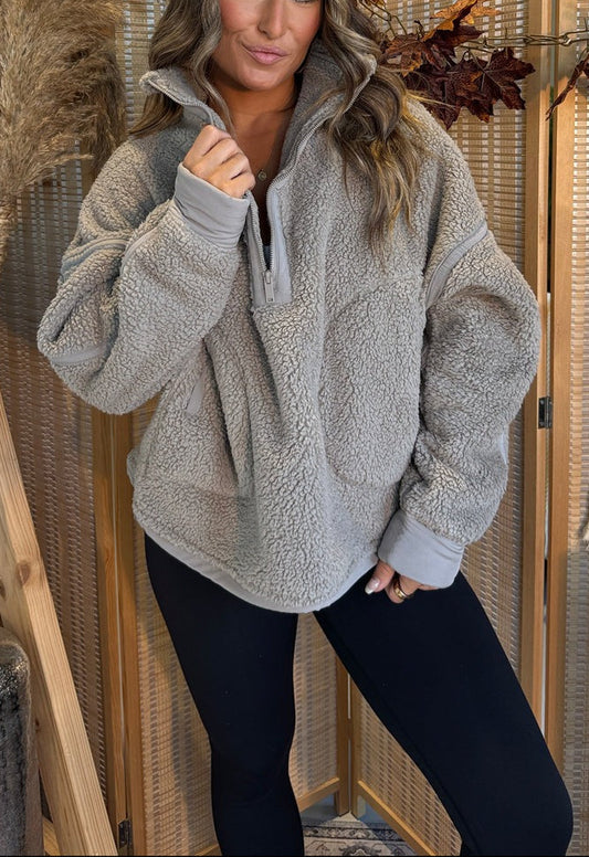 Cozy Cabin Sherpa Pullover